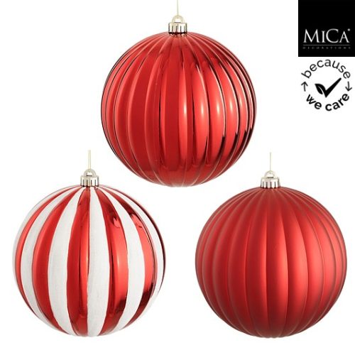 Kuglica crvena, nelomljiva, 3 sort, d20cm