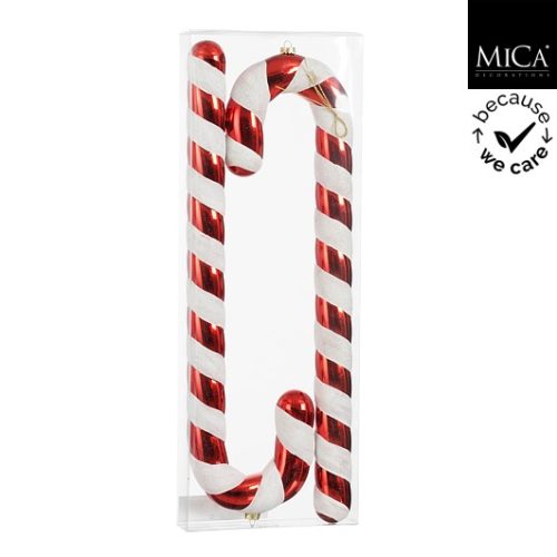 Ukras candy štap crveni, 2 kom, 17xw5xh60cm