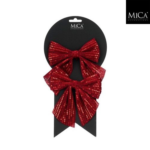 Mašna bordo, 2 kom, 12xw13xh1cm