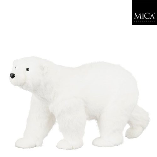 Dekoracija bijeli polarni medvjed, 52xw17xh30cm