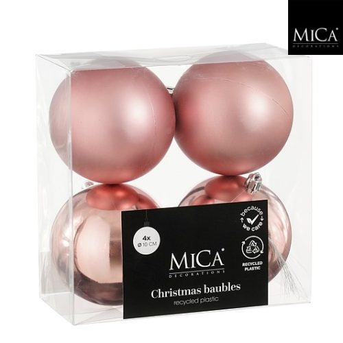 Kuglice roze, nelomljive, 4 kom, d10cm