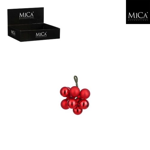 Kuglica od stakla crvena, d2cm